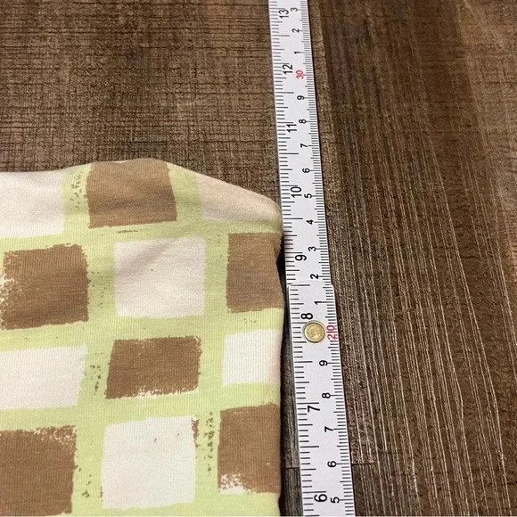 BP Women’s Crop Tube tools Brown Green Lg Checkered strapless stretchy pullover - Picture 3 of 6